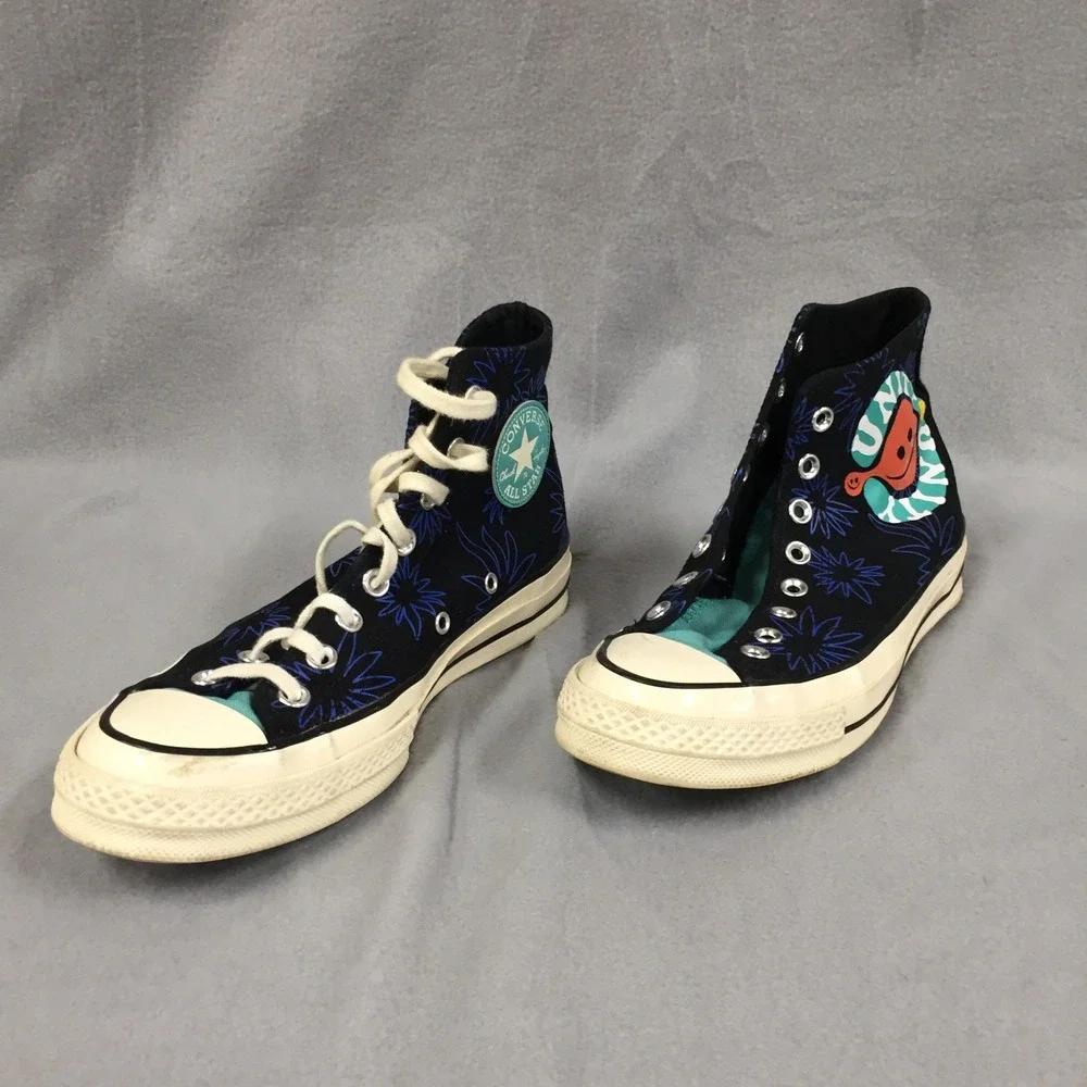 Converse‎ Chuck 70 High Top Unity Black Blue Teal Sneakers Mens 7 Womens 9